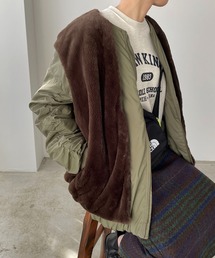 210nouve | ファーベスト付きMA-1ジャケット(MA-1)