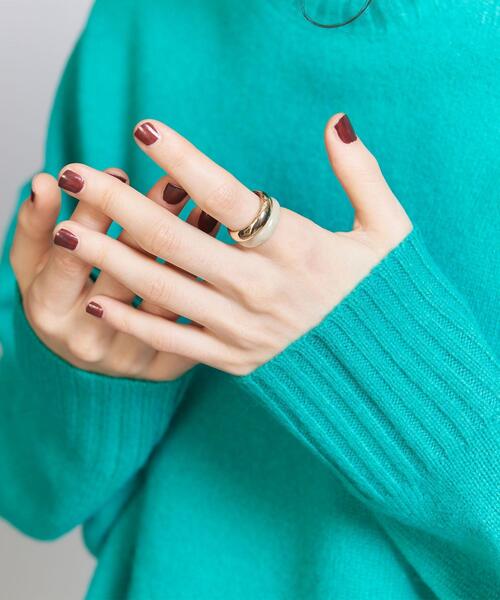 BEAUTY&YOUTH UNITED ARROWS（ビューティーアンドユースユナイテッドアローズ）の「コンビ ダブル リング（リング・レディース・オフホワイト/グレー・11）」の2枚目の写真