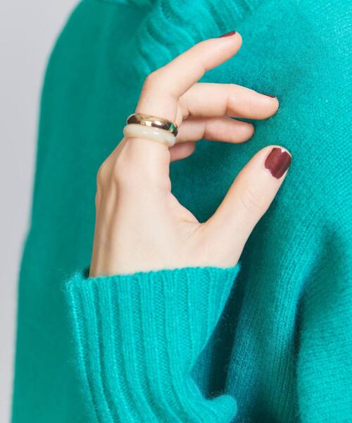 BEAUTY&YOUTH UNITED ARROWS（ビューティーアンドユースユナイテッドアローズ）の「コンビ ダブル リング（リング・レディース・オフホワイト/グレー・11）」の3枚目の写真