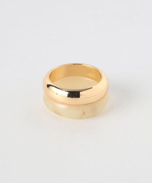 BEAUTY&YOUTH UNITED ARROWS（ビューティーアンドユースユナイテッドアローズ）の「コンビ ダブル リング（リング・レディース・オフホワイト/グレー・11）」の8枚目の写真