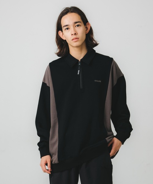 セール】PANELED HALF ZIP SWEAT PULLOVER（スウェット）｜SILAS