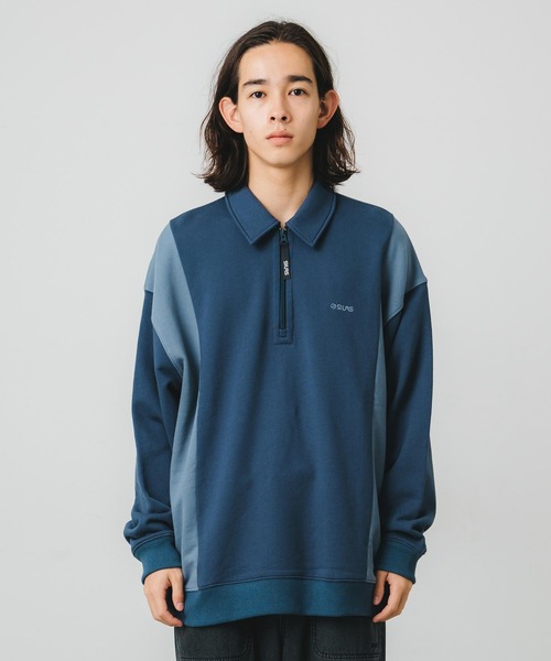 セール】PANELED HALF ZIP SWEAT PULLOVER（スウェット）｜SILAS