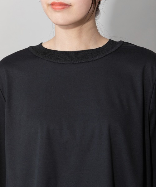 Munich（ミューニック）の「コットンダブルジャージタックスリーブプルオーバー（Tシャツ/カットソー・レディース・ホワイト/ブラック/カーキ・FREE）」の6枚目の写真