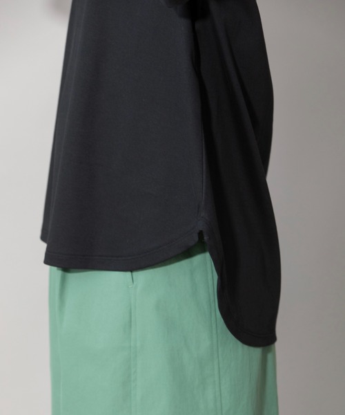 Munich（ミューニック）の「コットンダブルジャージタックスリーブプルオーバー（Tシャツ/カットソー・レディース・ホワイト/ブラック/カーキ・FREE）」の10枚目の写真