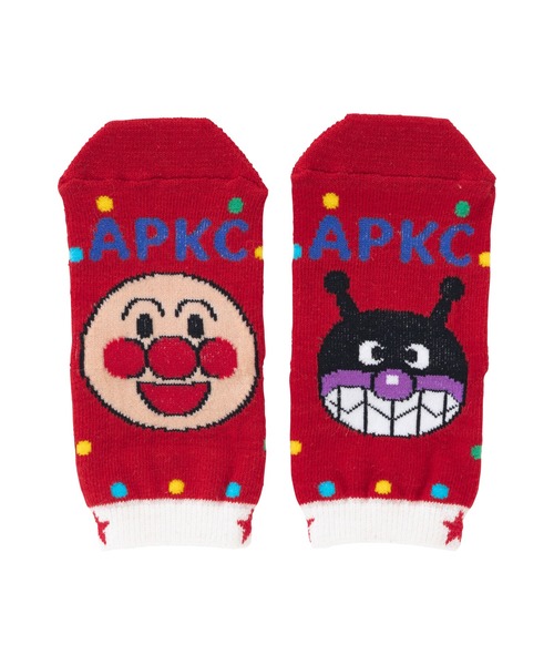 ANPANMAN KIDS COLLECTION（アンパンマンキッズコレクション）の「いっしょにはこうアンパンマン ばいきんまんソックス（ソックス/靴下・キッズ・ブルー/レッド・15-17cm/13-15cm/11-13cm）」の2枚目の写真