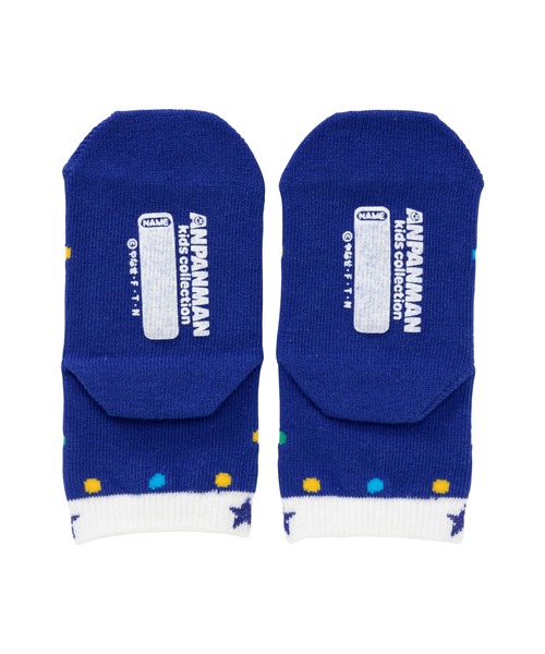 ANPANMAN KIDS COLLECTION（アンパンマンキッズコレクション）の「いっしょにはこうアンパンマン ばいきんまんソックス（ソックス/靴下・キッズ・ブルー/レッド・15-17cm/13-15cm/11-13cm）」の3枚目の写真