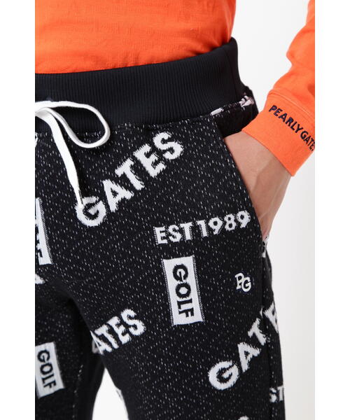 パーリーゲイツ総ロゴパンツ ロゴ組織柄プリントパンツ | PEARLY GATES（パーリーゲイツ