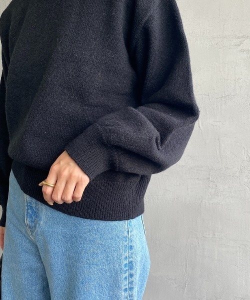 JEANS FACTORY （ジーンズファクトリー）の「[MAISON DE L'ALLURE/メゾンドゥラリュール] パールデザイン プルオーバーニット（ニット/セーター・レディース・オフホワイト/ブラック・F）」の18枚目の写真