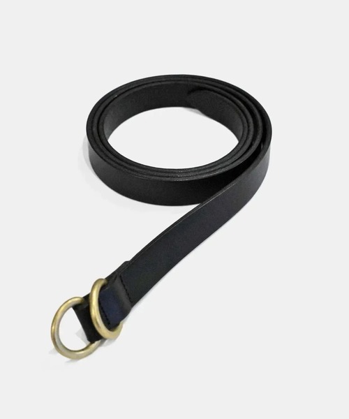 ほぼ新品 ヨーコサカモトYOKO SAKAMOTOレザーベルト112×3cm 黒 ほぼ