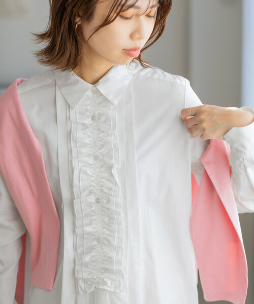 La TOTALITE（ラトータリテ）の「2wayフリルタックシャツ（シャツ 