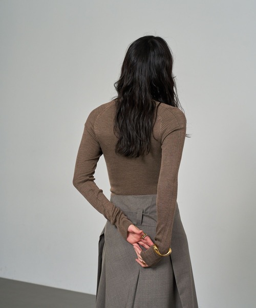 Chaos(カオス)/【新色＆追加】18Gシルクリブニット クルーネックプル