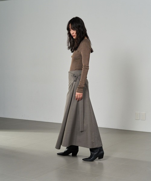 Chaos(カオス)/18Gシルクリブニット クルーネックプルオーバー（ニット