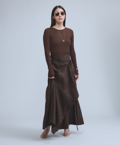 Chaos(カオス)/【新色＆追加】18Gシルクリブニット クルーネックプル