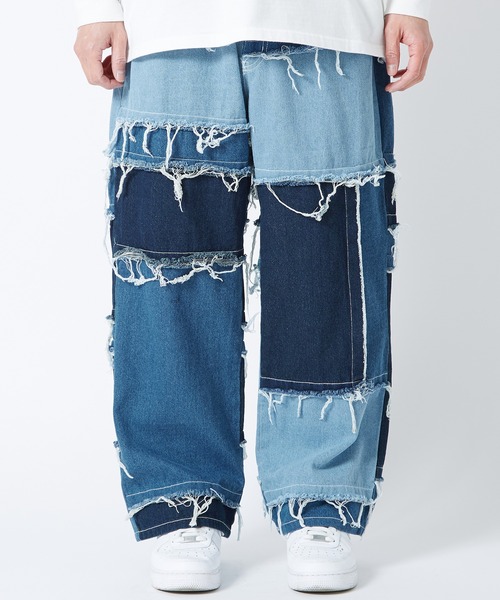 improves（インプローブス）の「クレイジープリント ワイド デニムパンツ（デニムパンツ・メンズ・ブルー/ブラック/ブラック系その他・MEDIUM/LARGE）」の6枚目の写真