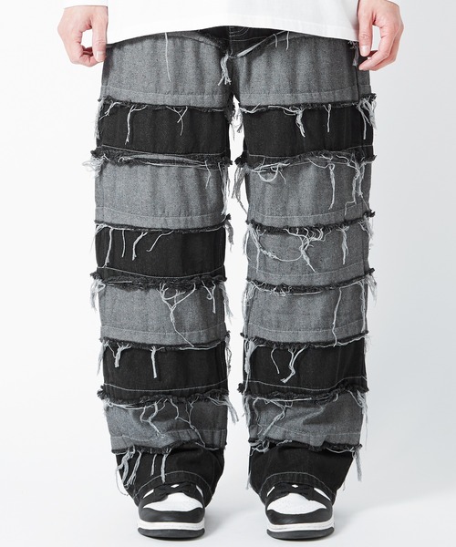 improves（インプローブス）の「クレイジープリント ワイド デニムパンツ（デニムパンツ・メンズ・ブルー/ブラック/ブラック系その他・MEDIUM/LARGE）」の11枚目の写真