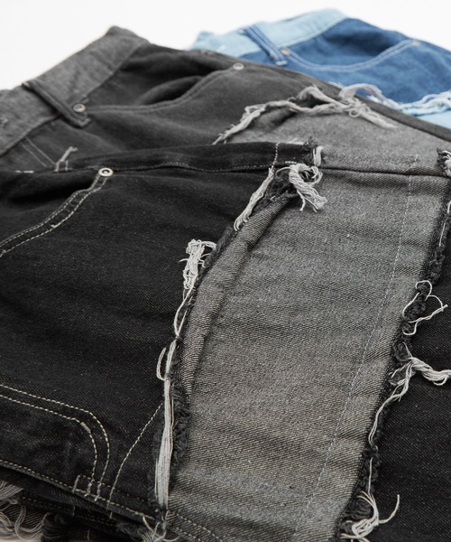 improves（インプローブス）の「クレイジープリント ワイド デニムパンツ（デニムパンツ・メンズ・ブルー/ブラック/ブラック系その他・MEDIUM/LARGE）」の9枚目の写真