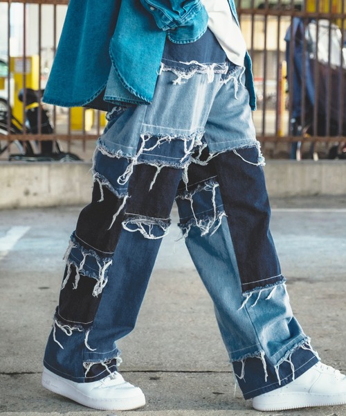 improves（インプローブス）の「クレイジープリント ワイド デニムパンツ（デニムパンツ・メンズ・ブルー/ブラック/ブラック系その他・MEDIUM/LARGE）」の13枚目の写真