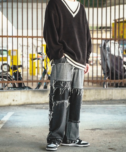 improves（インプローブス）の「クレイジープリント ワイド デニムパンツ（デニムパンツ・メンズ・ブルー/ブラック/ブラック系その他・MEDIUM/LARGE）」の21枚目の写真