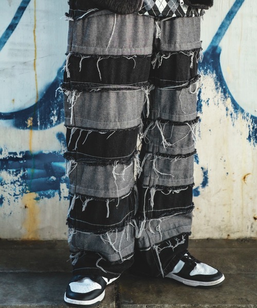 improves（インプローブス）の「クレイジープリント ワイド デニムパンツ（デニムパンツ・メンズ・ブルー/ブラック/ブラック系その他・MEDIUM/LARGE）」の10枚目の写真