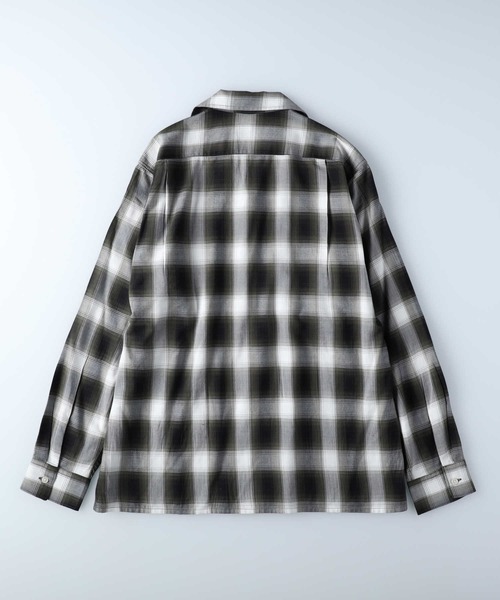 BACK NUMBER（バックナンバー）の「【BACK NUMBER】オンブレチェックシャツ（シャツ/ブラウス・メンズ・ブルー/オリーブ/ブラック・M/L/XL）」の5枚目の写真