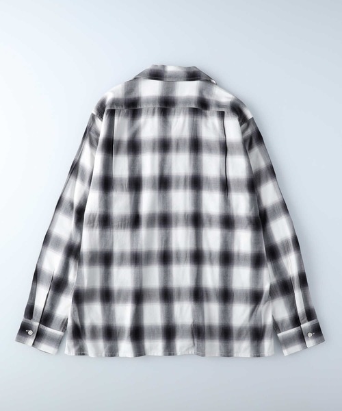 BACK NUMBER（バックナンバー）の「【BACK NUMBER】オンブレチェックシャツ（シャツ/ブラウス・メンズ・ブルー/オリーブ/ブラック・M/L/XL）」の4枚目の写真