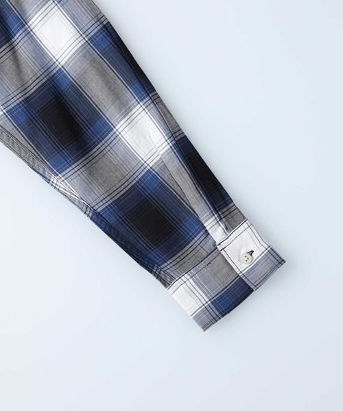 BACK NUMBER（バックナンバー）の「【BACK NUMBER】オンブレチェックシャツ（シャツ/ブラウス・メンズ・ブルー/オリーブ/ブラック・M/L/XL）」の9枚目の写真