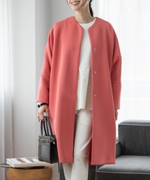 ノーカラーコート（ピンク/桃色系）ファッション通販 - ZOZOTOWN