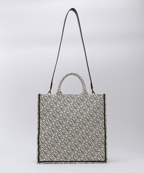 ROPE 【A4対応】モノグラムジャガードトートバッグ セール 50%OFF】【A4対応】モノグラムジャガードトートバッグ