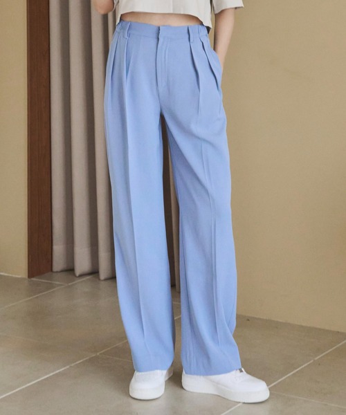 ADAMASTE（アダマスト）の「スタイルアップ2タックカラースラックス（スラックス・メンズ・ブルーパープル/ベージュ/ミント/ブラック・X-SMALL/SMALL/MEDIUM/LARGE）」の4枚目の写真