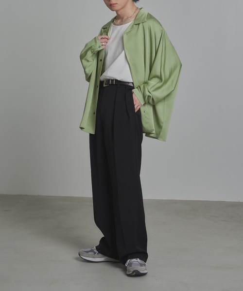 ADAMASTE（アダマスト）の「スタイルアップ2タックカラースラックス（スラックス・メンズ・ブルーパープル/ベージュ/ミント/ブラック・X-SMALL/SMALL/MEDIUM/LARGE）」の18枚目の写真