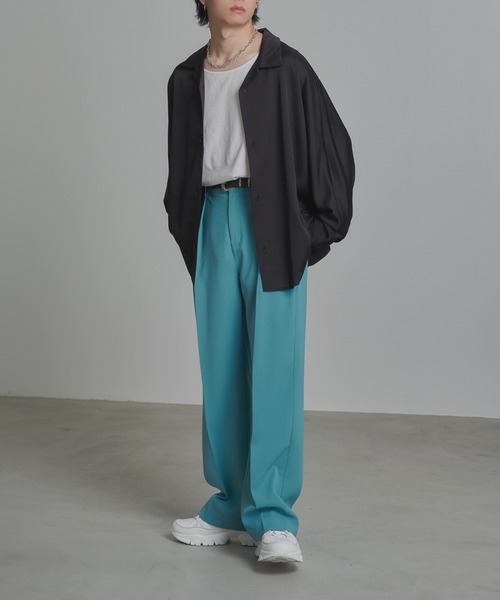 ADAMASTE（アダマスト）の「スタイルアップ2タックカラースラックス（スラックス・メンズ・ブルーパープル/ベージュ/ミント/ブラック・X-SMALL/SMALL/MEDIUM/LARGE）」の6枚目の写真