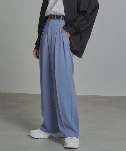 ADAMASTE（アダマスト）の「スタイルアップ2タックカラースラックス（スラックス・メンズ・ブルーパープル/ベージュ/ミント/ブラック・X-SMALL/SMALL/MEDIUM/LARGE）」の10枚目の写真