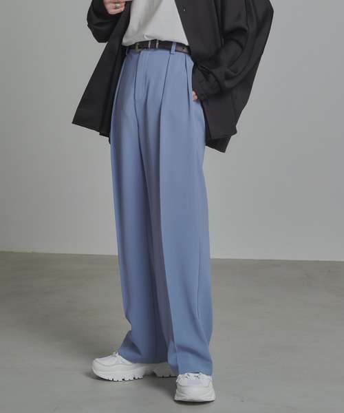 ADAMASTE（アダマスト）の「スタイルアップ2タックカラースラックス（スラックス・メンズ・ブルーパープル/ベージュ/ミント/ブラック・X-SMALL/SMALL/MEDIUM/LARGE）」の11枚目の写真