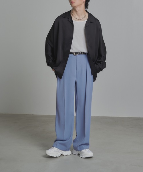 ADAMASTE（アダマスト）の「スタイルアップ2タックカラースラックス（スラックス・メンズ・ブルーパープル/ベージュ/ミント/ブラック・X-SMALL/SMALL/MEDIUM/LARGE）」の12枚目の写真