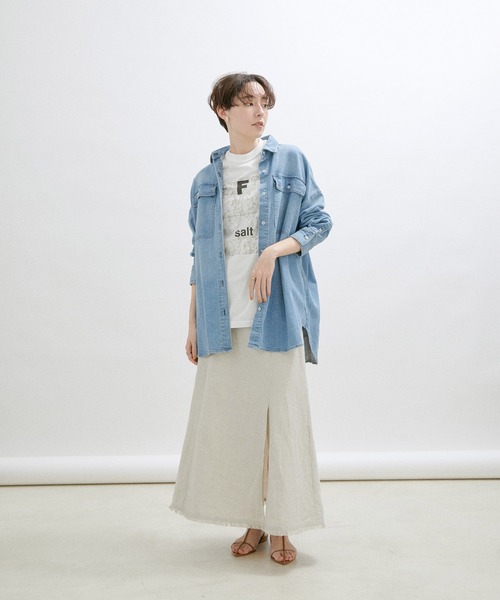 SALON adam et rope'（サロン アダム エ ロペ）の「【MagazineF for SALON】別注ノースリーブプリントTシャツ（Tシャツ/カットソー・レディース・ホワイト/ホワイト系その他/ホワイト系その他2/ホワイト系その他3・FREE）」の6枚目の写真