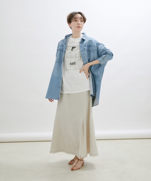 SALON adam et rope'（サロン アダム エ ロペ）の「【MagazineF for SALON】別注ノースリーブプリントTシャツ（Tシャツ/カットソー・レディース・ホワイト/ホワイト系その他/ホワイト系その他2/ホワイト系その他3・FREE）」の21枚目の写真