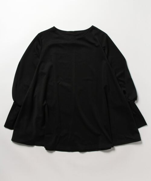 Coo+i(クーイ)の「Aラインフレアカットソー(Tシャツ/カットソー・レディース・カーキ/グレー/ブラック/テラコッタ/ベージュ・FREE)」の7枚目の写真