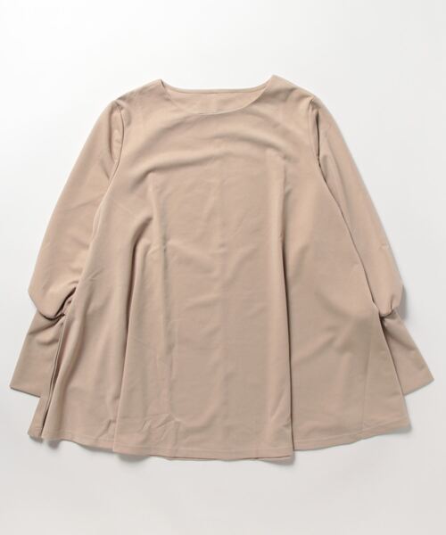 Coo+i(クーイ)の「Aラインフレアカットソー(Tシャツ/カットソー・レディース・カーキ/グレー/ブラック/テラコッタ/ベージュ・FREE)」の9枚目の写真