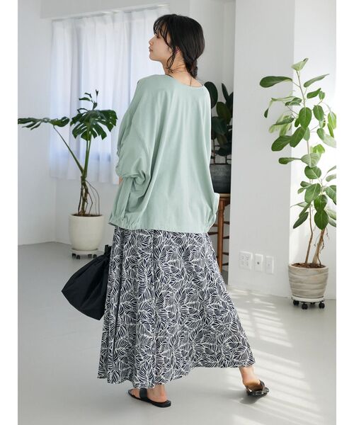 CRAFT STANDARD BOUTIQUE(クラフトスタンダードブティック)の「インドコットン プリントフレアースカート(スカート・レディース・ネイビー/オフホワイト/マスタード・M/L)」の12枚目の写真