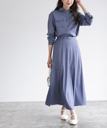 Pierrot | シャツスカートセットアップ(ワンピース)