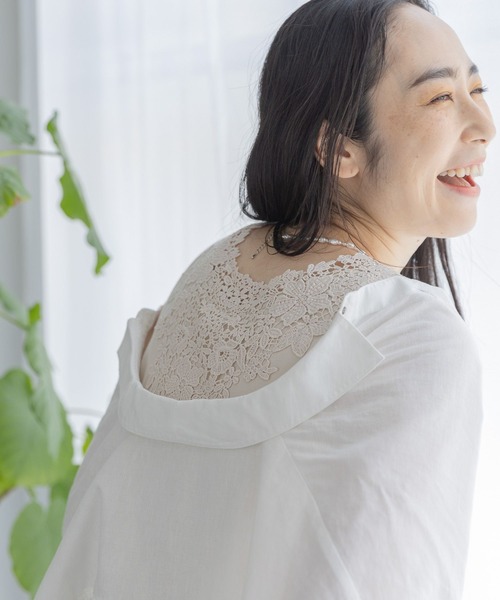 studio CLIP（スタディオクリップ）の「【新色入荷】2WAYレースタンクトップ[プラスサイズあり]（タンクトップ・レディース・オフホワイト/アイボリー/ブラック/ライトグレー/ライトベージュ/ライトブルー/スモーク/ライトグリーン/ブラウン/ネイビー・LARGE/MEDIUM/XXX-LARGE/X-LARGE/XX-LARGE）」の18枚目の写真