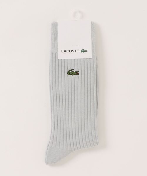 LACOSTE（ラコステ）の「《LACOSTE》3×2 リブクルー（ソックス/靴下・メンズ・ブラック/ホワイト/ネイビー/ライトグレー・25-27）」の3枚目の写真
