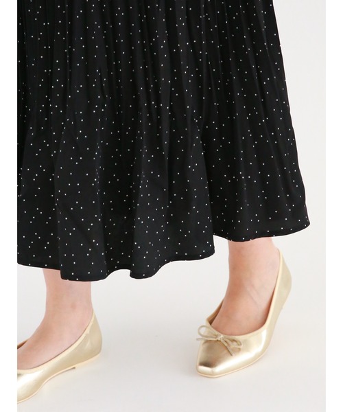 Te chichi（テチチ）の「ドットランダムプリーツワンピース（ワンピース・レディース・ブラック/オフホワイト・ﾌﾘ-）」の13枚目の写真