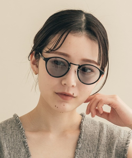 SMELLY（スメリー）の「メタルブリッジコンビサングラス（メガネ・レディース・グレー系その他/グリーン系その他・-）」の2枚目の写真