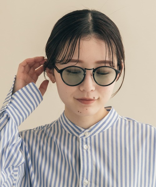 SMELLY（スメリー）の「メタルブリッジコンビサングラス（メガネ・レディース・グレー系その他/グリーン系その他・-）」の9枚目の写真