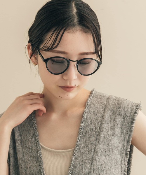 SMELLY（スメリー）の「メタルブリッジコンビサングラス（メガネ・レディース・グレー系その他/グリーン系その他・-）」の6枚目の写真