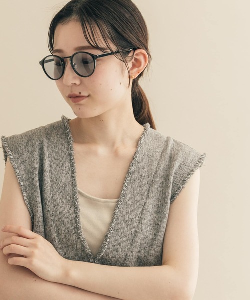 SMELLY（スメリー）の「メタルブリッジコンビサングラス（メガネ・レディース・グレー系その他/グリーン系その他・-）」の5枚目の写真