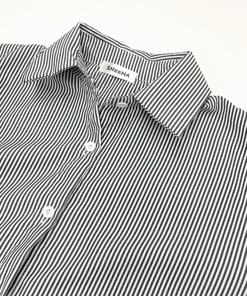 SHEENA（シーナ）の「ストライプキャンディスリーブブラウス（シャツ/ブラウス・レディース・サックスブルー/ブラック・M）」の21枚目の写真