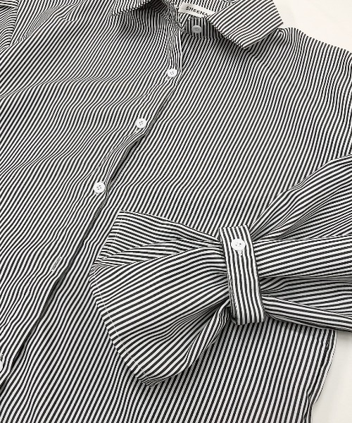 SHEENA（シーナ）の「ストライプキャンディスリーブブラウス（シャツ/ブラウス・レディース・サックスブルー/ブラック・M）」の8枚目の写真