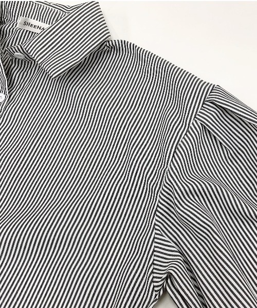 SHEENA（シーナ）の「ストライプキャンディスリーブブラウス（シャツ/ブラウス・レディース・サックスブルー/ブラック・M）」の19枚目の写真